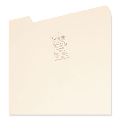 SuperTab Reinforced Guide Height Top Tab Folders, 1/3-Cut Tabs: Assorted, Legal Size, 0.75