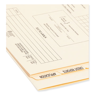 Replacement Pressboard Mortgage File Dividers, Punched for K-Style Fasteners, Legal Size, Manila, 8 Dividers/Set, 12 Sets/Box