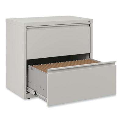 Lateral File, 2 Legal/Letter-Size File Drawers, Light Gray, 30
