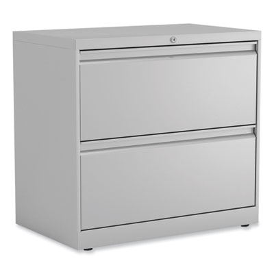 Lateral File, 2 Legal/Letter-Size File Drawers, Light Gray, 30