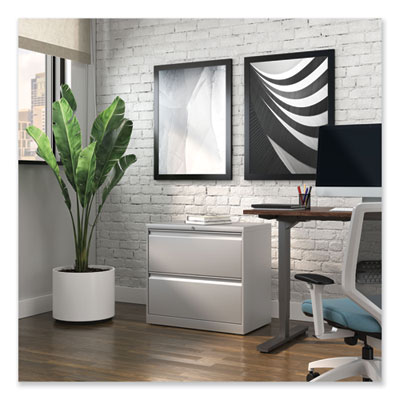 Lateral File, 2 Legal/Letter-Size File Drawers, Light Gray, 30
