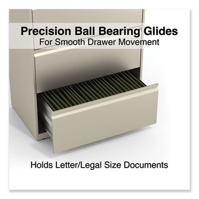 Lateral File, 4 Legal/Letter-Size File Drawers, Putty, 30