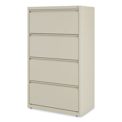 Lateral File, 4 Legal/Letter-Size File Drawers, Putty, 30
