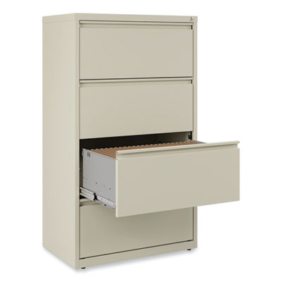 Lateral File, 4 Legal/Letter-Size File Drawers, Putty, 30