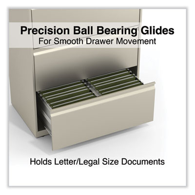 Lateral File, 4 Legal/Letter-Size File Drawers, Putty, 30