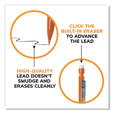 BIC Xtra-Smooth Bright Edition Mechanical Pencils, 0.7 mm, HB (#2), Black Lead, Assorted Barrel Colors, 24/Pack, 6 Packs/Carton (BICMPCE144EBLK) BICMPCE144EBLK