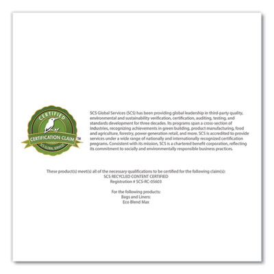 Eco Blend Max Can Liners, 23 gal, 0.8 mil, 28