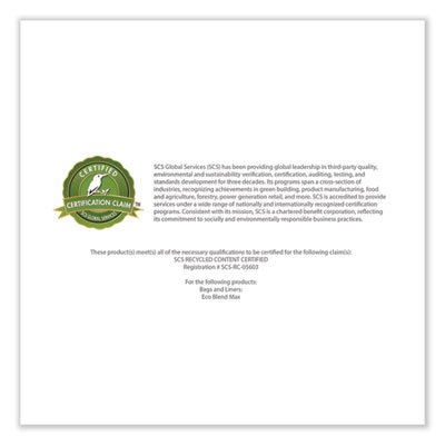 Eco Blend Max Can Liners, 23 gal, 0.8 mil, 28