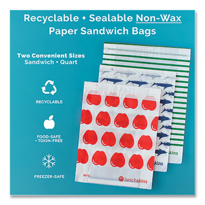 Peel and Seal Sandwich Bag with Closure Strip, 6.3
