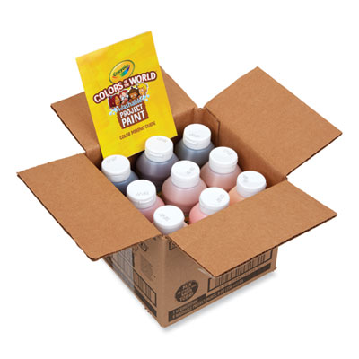Colors of the World Washable Paint, 9 Assorted Colors, 8 oz Bottles, 9/Pack