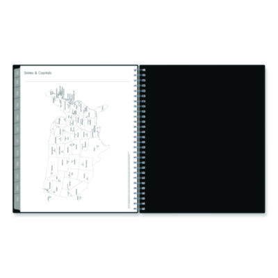 Enterprise Monthly Planner, 10 x 8, Black Cover, 12-Month (Jan to Dec): 2025