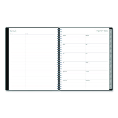 Enterprise Monthly Planner, 10 x 8, Black Cover, 12-Month (Jan to Dec): 2025