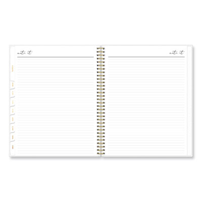 Life Note-It Leah Weekly/Monthly Notes Planner, Floral Artwork, 11 x 8.5, Gray/Pink/White Cover, 12-Month (Jan to Dec): 2025