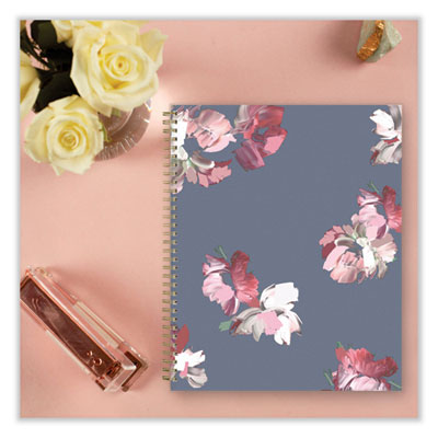 Life Note-It Leah Weekly/Monthly Notes Planner, Floral Artwork, 11 x 8.5, Gray/Pink/White Cover, 12-Month (Jan to Dec): 2025