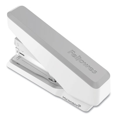 LX870 EasyPress Stapler with Antimicrobial Protection, 40-Sheet Capacity, Gray/White
