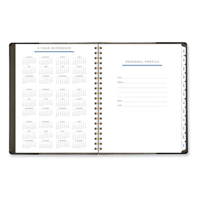 AT-A-GLANCE Signature Collection Black/Gray Felt Weekly/Monthly Planner, 11.25 x 9.5, Black/Gray Cover, 13-Month: Jan 2025 to Jan 2026 (AAGYP90505) AAGYP90505