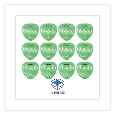 Gem Urinal Deodorizer Screen, Herbal Mint Scent, Green, 12/Box