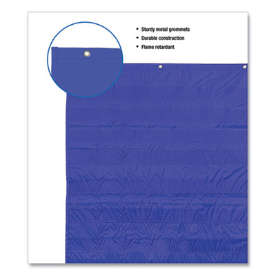 Complete Calendar and Weather Pocket Chart, 51 Pockets, 26 x 37.25, Blue