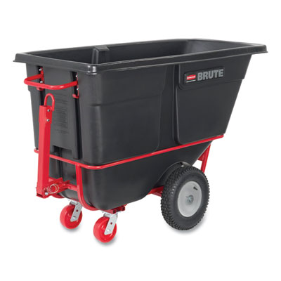 1.5 cu yd BRUTE Rotomolded Towable Tilt Truck, 2,100 lb Capacity, Black