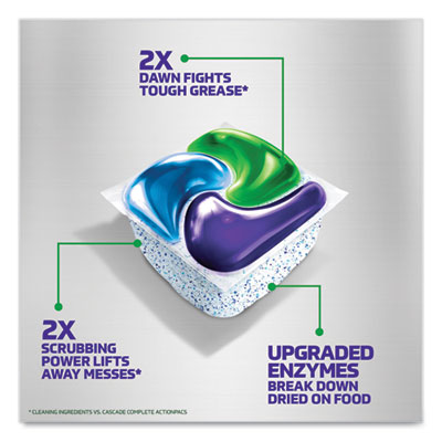 Platinum Plus ActionPacs Dishwasher Detergent Pods, Fresh Scent, 20.7 oz Tub, 38/Tub, 6/Carton