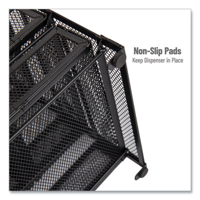 Network Collection 5-Compartment Tea Countertop Organizer, 6.75 x 7 x 10, Black