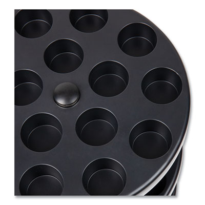 Anchor Collection 3-Tier Single Serve Pod Carousel Countertop Organizer, 9.5 x 9.5 x 11.75, Black