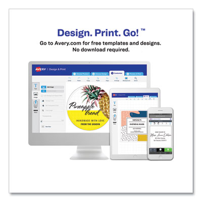 Textured Arched Print-To-The-Edge Labels, Laser Printers, 4.75 X 3.5, White, 4/sheet, 10 Sheets/pack