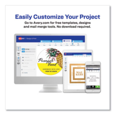 Print-To-The Edge Labels W/scalloped Edge, 2 1/2