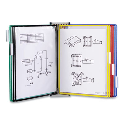 Wall Unit Magnetic Starter Set, 10 Sections, 20-Sheet Capacity, Gray