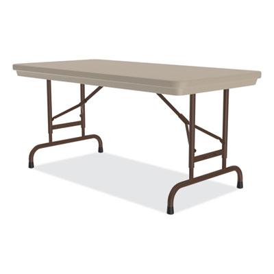 Correll Adjustable Folding Table, Rectangular, 48" x 24" x 22" to 32", Mocha Granite Top, Brown Legs, /Pallet (CRLRA2448244P) CRLRA2448244P