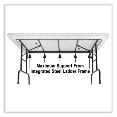 Correll Adjustable Folding Table, Rectangular, 48" x 24" x 22" to 32", Mocha Granite Top, Brown Legs, /Pallet (CRLRA2448244P) CRLRA2448244P