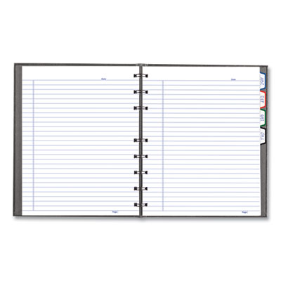 NotePro Notebook, 1-Subject, Medium/College Rule, Cool Gray Cover, (75) 9.25 x 7.25 Sheets