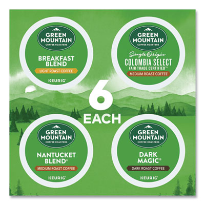 Green Mountain Coffee Regular Variety Pack Coffee K-Cups, Assorted Flavors, 24/Box (GMT9974) GMT9974