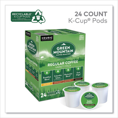 Green Mountain Coffee Regular Variety Pack Coffee K-Cups, Assorted Flavors, 24/Box (GMT9974) GMT9974
