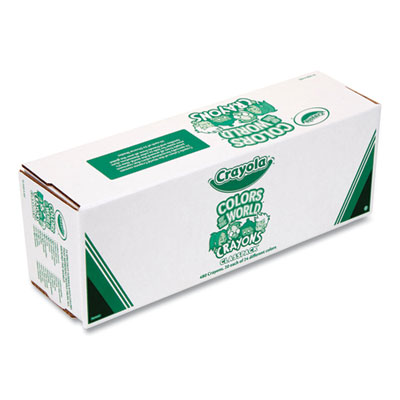 Colors of the World Crayons Classpack, Assorted Colors, 480/Pack