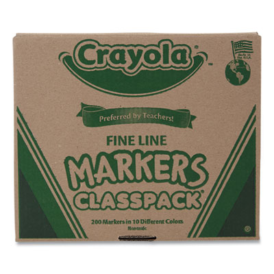 Crayola® Fine Line 200-Count Classpack® Non-Washable Marker