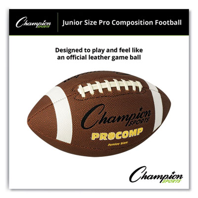 Champion Sports Pro Composite Football, Junior Size, Brown (CSICF300) CSICF300
