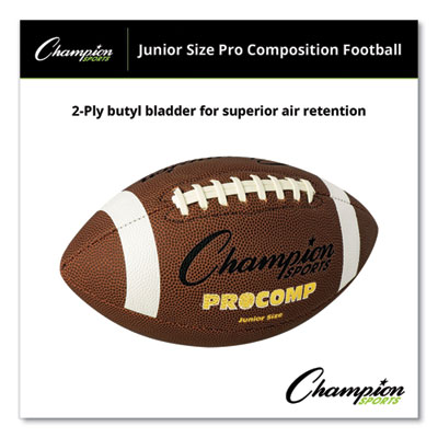 Pro Composite Football, Junior Size, Brown