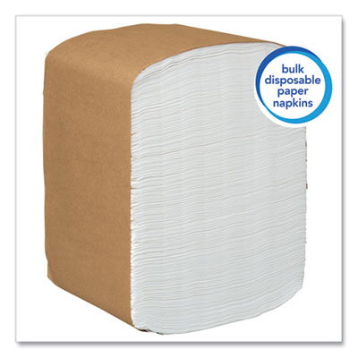 Full Fold Dispenser Napkins, 1-Ply, 13 x 12, White, 375/Pack, 16 Packs/Carton