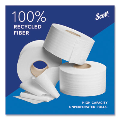 Essential 100% Recycled Fiber JRT Bathroom Tissue for Business, Septic Safe, 2-Ply, White, 3.55
