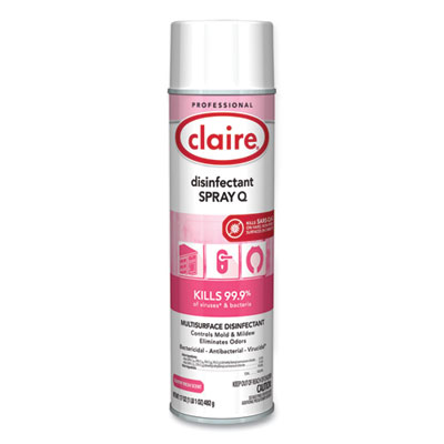 Claire Spray Q Disinfectant, Country Fresh Scent, 17 oz Aerosol Spray, Dozen (CGC1001) CGC1001