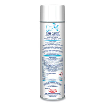 Gleme Glass Cleaner, Fresh Scent, 19 oz Aerosol Spray, Dozen