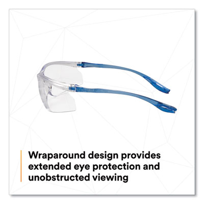 Virtua Sport CCS Protective Eyewear, Blue Plastic Frame, Clear Polycarbonate Lens