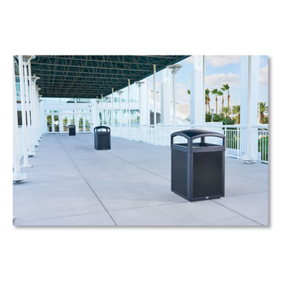 TAILOR Decorative Outdoor Waste Receptacle Frames, 41 gal, Metal, Black