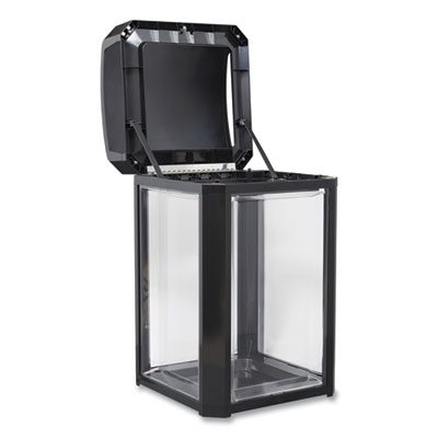 Landmark Series Classic Dome Top Container and Ashtray, 35 gal, Resin, Black