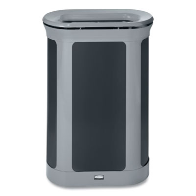 ENHANCE Series Waste Receptacle, 13 gal, Metal, Pearl Gray/Umbra Gray