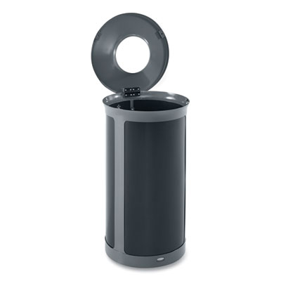 ENHANCE Series Waste Receptacle, 23 gal, Metal, Pearl Gray/Umbra Gray