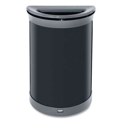 ENHANCE Series Waste Receptacle, 11.5 gal, Metal, Umbra Gray/Pearl Gray