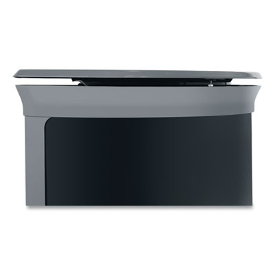 ENHANCE Series Waste Receptacle, 11.5 gal, Metal, Umbra Gray/Pearl Gray