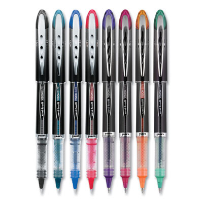 VISION ELITE Hybrid Gel Pen, Stick, Fine 0.5 mm, Assorted Ink and Barrel Colors, 8/Pack